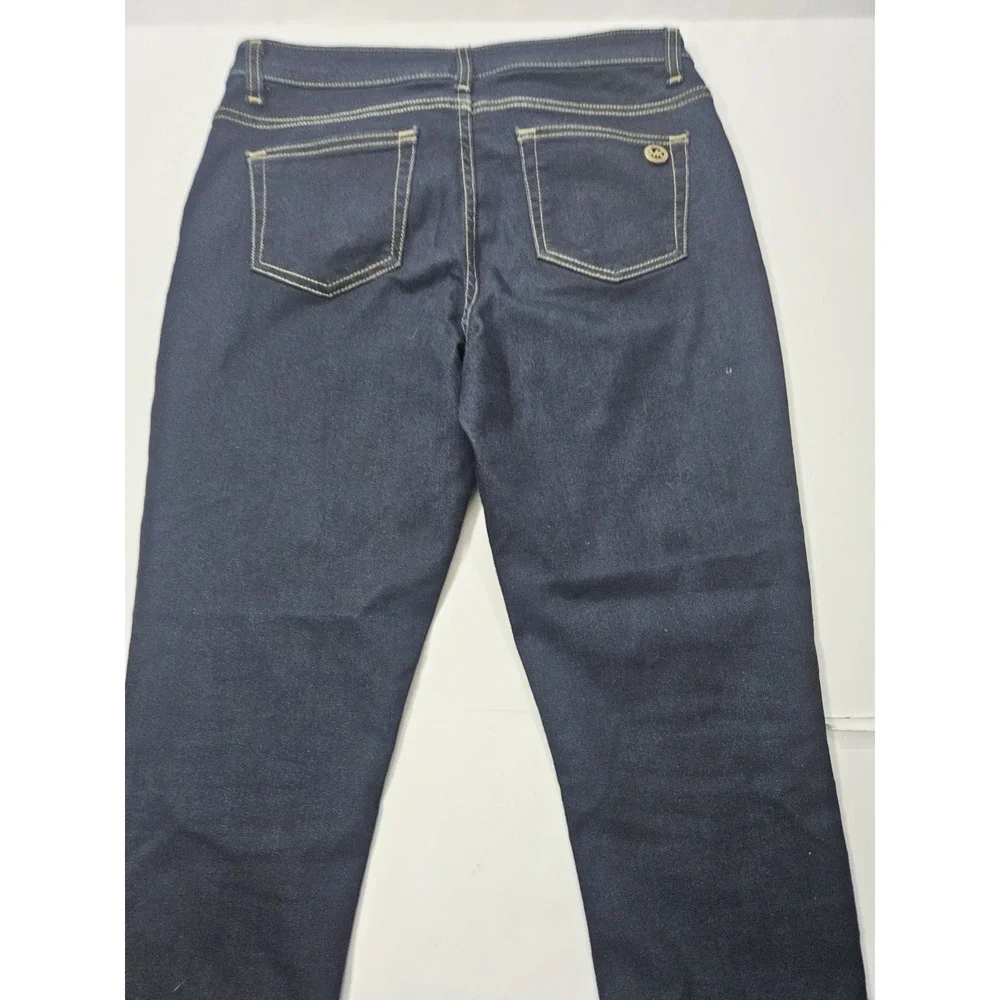 Michael Kors Selma High Rise Slim Skinny‎ Denim Jeans Dark Rinse Wash Size 10